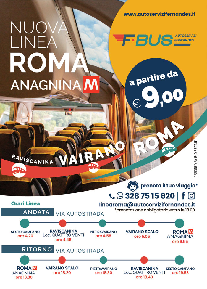 Linea Bus Vairano–Roma - Autoservizi Fernandes